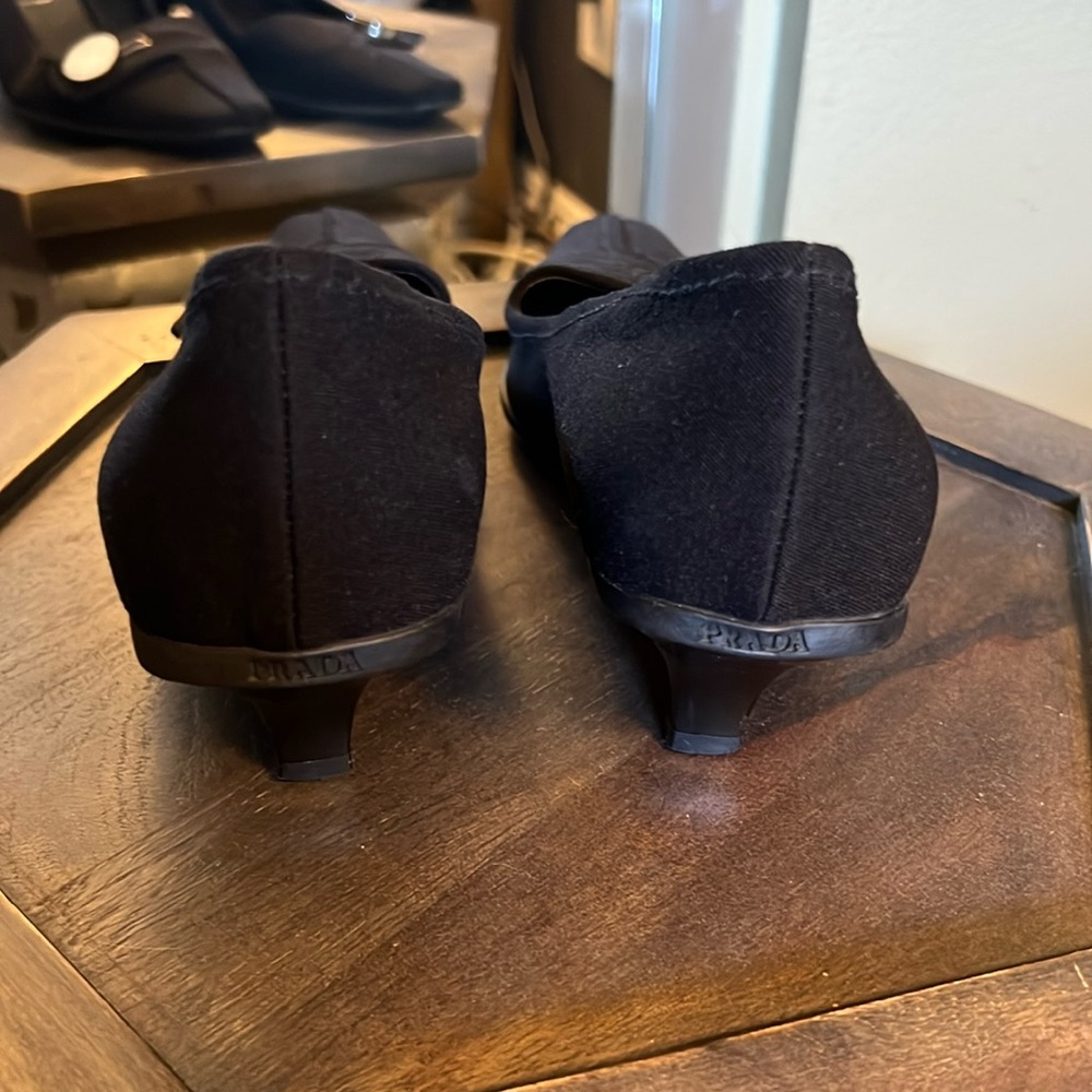 🛑 1 hour sale. Prada, size 6.5 (37 EU) Elegant Black Women's heels, 💯 authentic - Picture 7 of 12